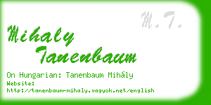 mihaly tanenbaum business card